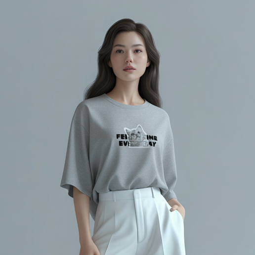 female casual t-shirts - The Kitty Theme